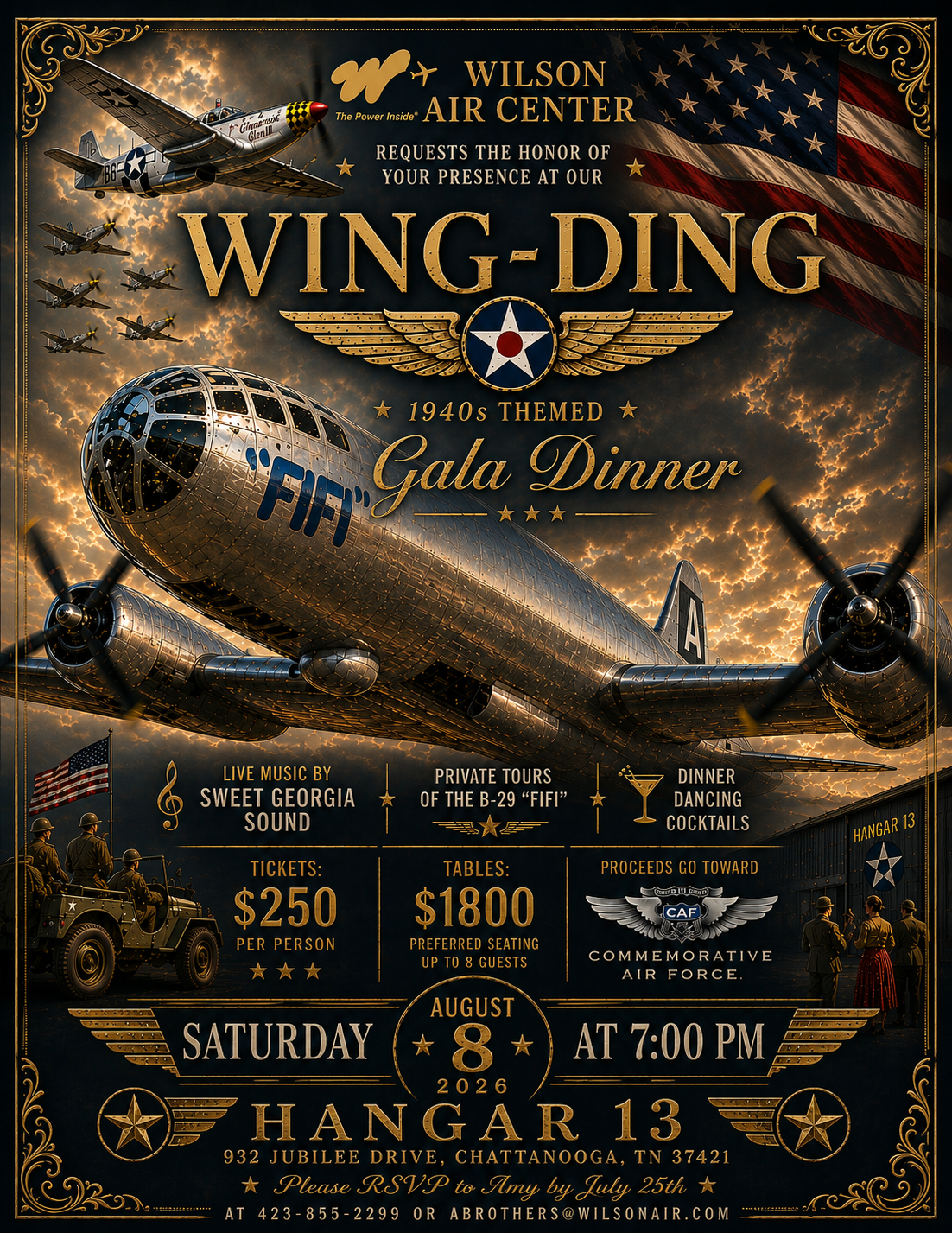 Playing Under a WWII Bomber – August 8